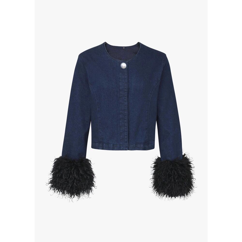 Tt Studios KIMMY JACKET PLUS Denim Fur Cuffs L